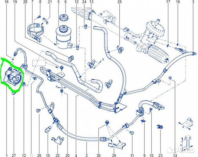 Насос гур (гидроусилитель) Renault Duster F4RE410