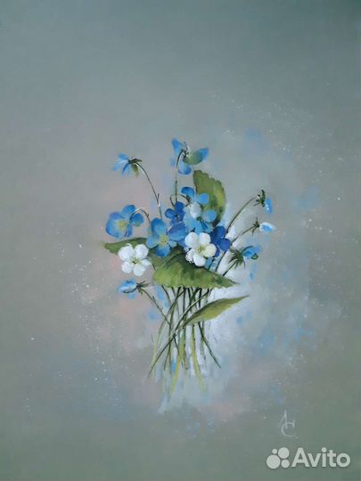 Акварельная картина ботаническая