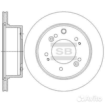 Диск тормозной задний Sangsin brake/HI-Q, SD2056