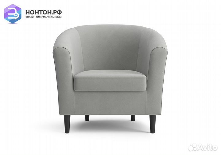 Кресло Вета велюр светло-серый