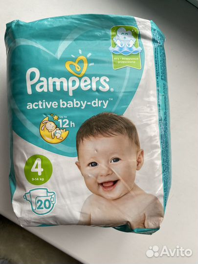 Подгузники Pampers Active Baby-Dry 4