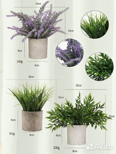 Искусственная трава в кашпо