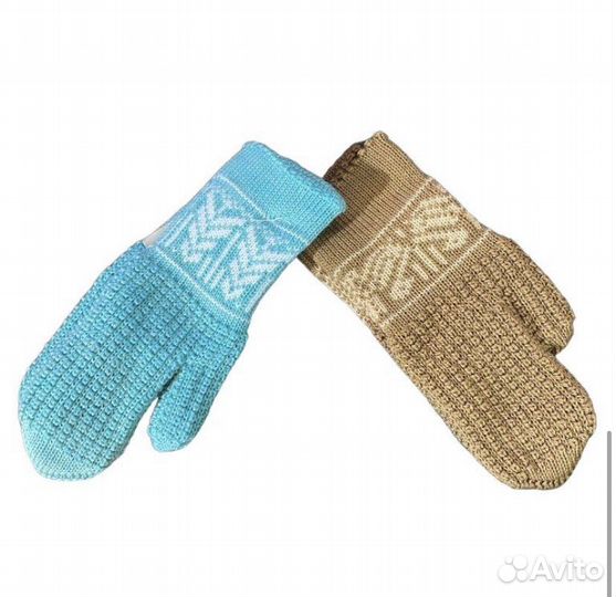 Варежки детские, двухстороние, новые