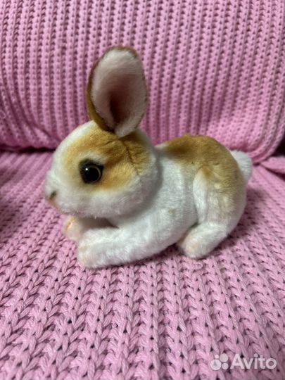 Мягкая игрушка кролик натуральный