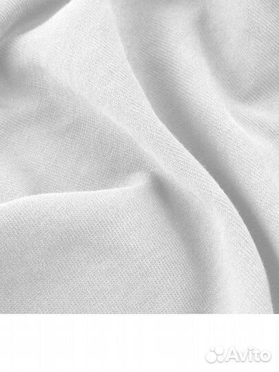 Кулирка с велюр эффектом белая