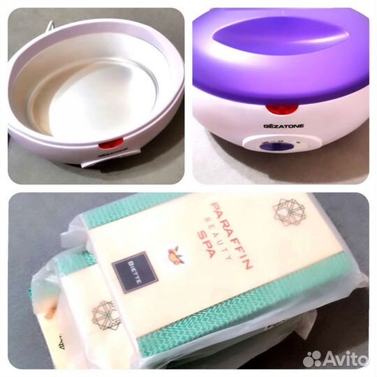 Новая парафиновая ванночка +3шт парафина в подарок