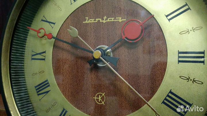 Настольные каминные часы Янтарь, СССР