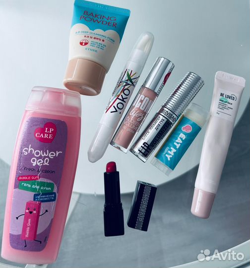 Косметика пакетом набор блеск скраб помада