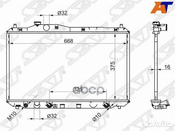 Радиатор Honda Civic 11-17 HD0001-FB Sat