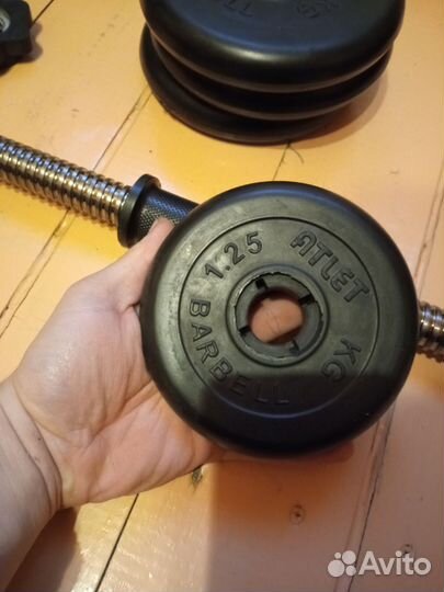 Гантели разборные barbell + гриф для штанги