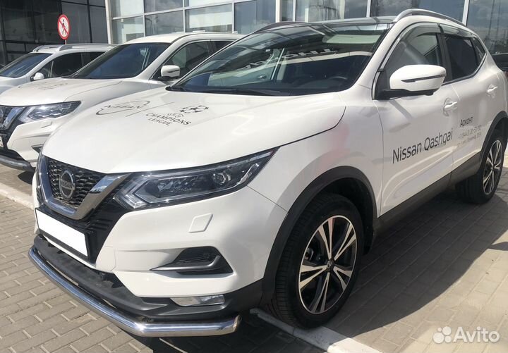 Защита бампера перед с загибом Nissan Qashqai 17г