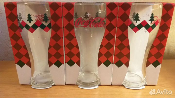 Бокалы новогодние 2020г.кока-кола.Новые
