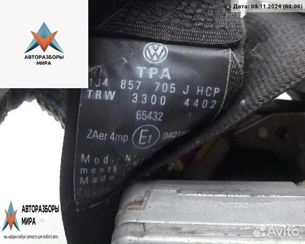 Ремень безопасности Volkswagen Bora 2000 1J4857705