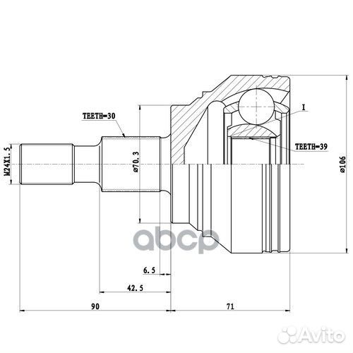 Шрус наружный перед прав/лев Z87490R Zikmar