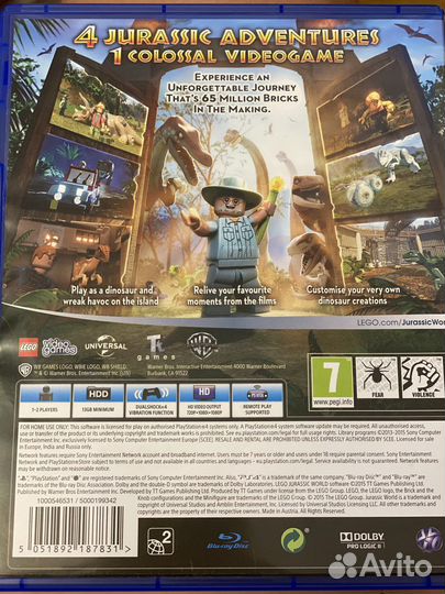 Lego jurassic world ps 4