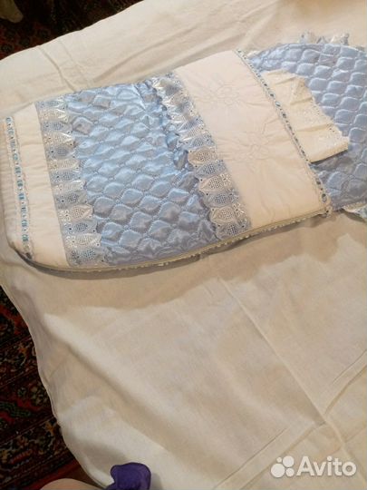 Конверт на выписку+ уголок+ чепчик дс