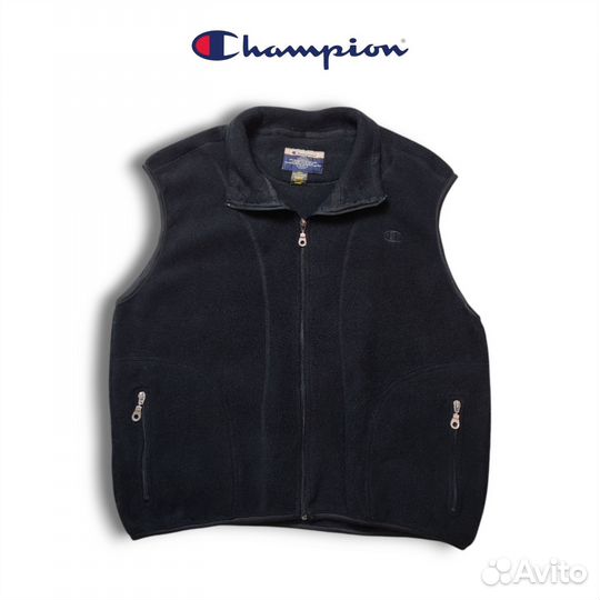 Champion винтажный флисовый жилет оригинал