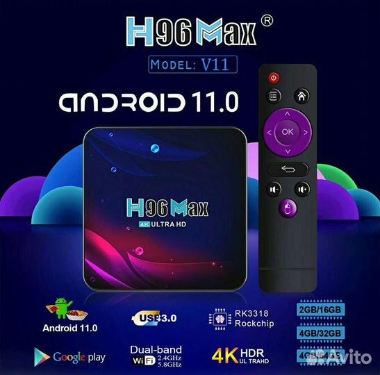 Смарт тв приставка H96 Max