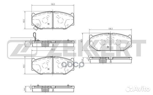 Колодки передние Suzuki/Zekkert/ BS2434 Zekkert