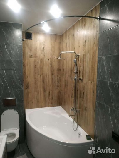 Карниз, труба для шторы в ванную любых форм