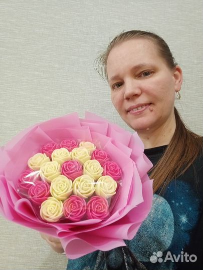 Букеты из шоколадных цветов