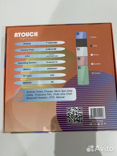 Планшет atouch X18 Tablet pc, 7 дюймов, 8/256гб