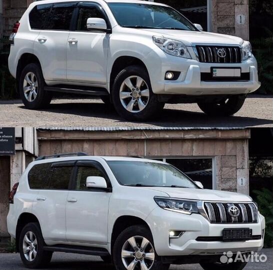 Комплект рестайлинга с порогами prado 150 2018