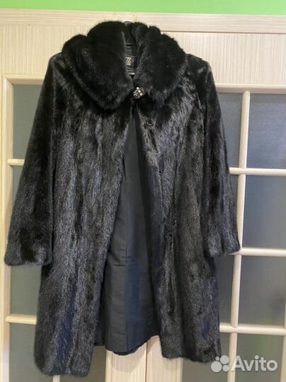 Шуба норковая с капюшоном