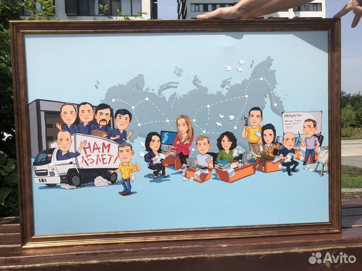 Цифровой портрет (шарж) в мультяшном стиле