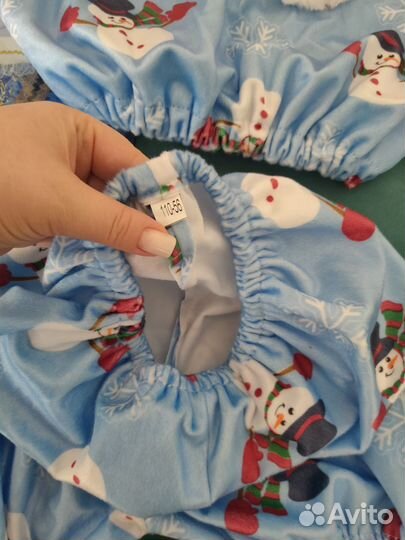 Новогодний костюм снеговика 110