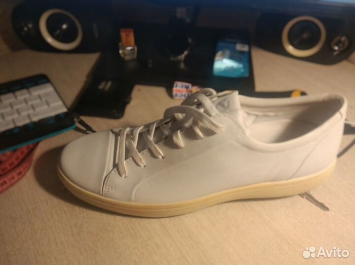 Кеды ecco soft 7 белые US 12,5