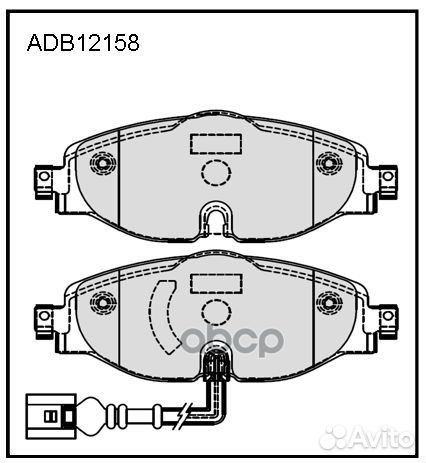 Колодки тормозные ADB12158 allied nippon