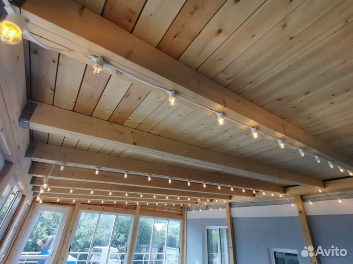 Уличнная гирлянда IP65, Влагозащитная Е37