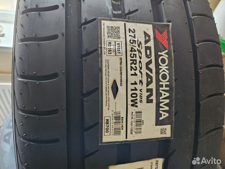Yokohama Advan Sport V105T 275/45 R21 и 315/40 R21 110W