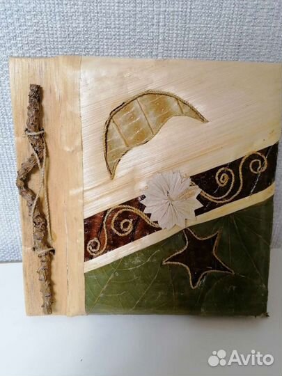 Фотоальбом и 2е рамки из натуральных материалов