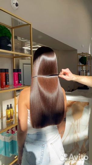 Кератиновое выпрямление волос