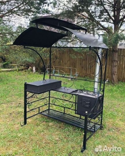 Мангал с печью