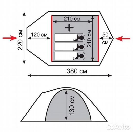 Палатка Tramp Lite Camp 3