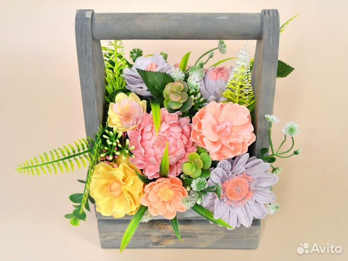 Букет из мыльных цветов
