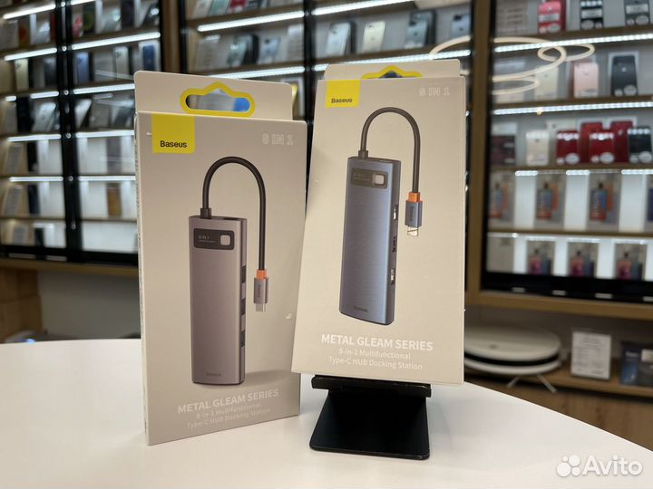 HUB Type-C Baseus Metal Gleam Series 8-in-1