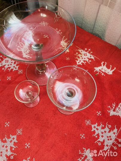 Ваза для фруктов хрусталь