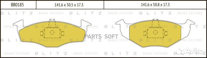 Blitz BB0185 Колодки тормозные дисковые передние