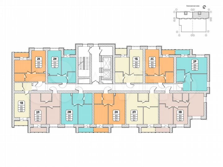 1-к. квартира, 40,4 м², 8/13 эт.