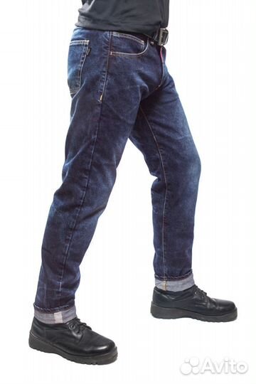 Мотоджинсы EF56 Samurai стрейч синий