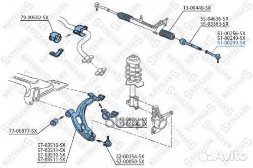 Наконечник рулевой правый Fiat Palio 96-01