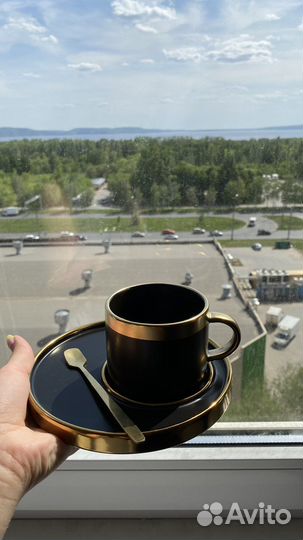 Чашка с блюдцем фарфор