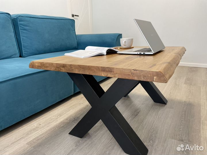 Стол лофт письменный журнальный дубовый