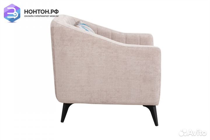 Кресло Наоми серо-бежевое / голубое