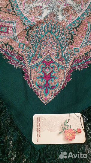 Павловопосадский платок, оригинал, шерсть