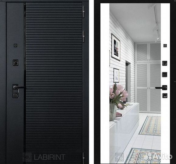 Дверь входная Чёрная Италия шумо-изоляционная